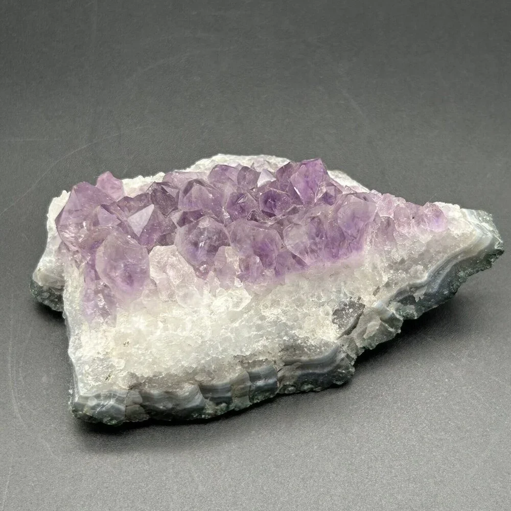 Purple Amethyst Geode Quartz Cluster Rock Crystal Specimen 320g 11oz